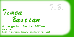 timea bastian business card